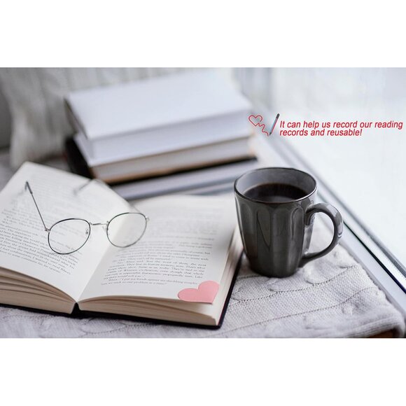 9 PCS Leather Bookmarks for Women with Heart Shape, Cute Corner Bookmark, Book A - Picture 6 of 7